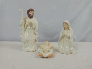 Nativity Set 3-Piece Mary Joseph Baby Jesus Christmas Figurines Holiday Decor - Picture 1 of 19