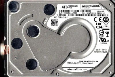 WD40NMZM-59BDES1 USB C WX62D OCT 2024 Western Digital 4TB - Image 1 of 2