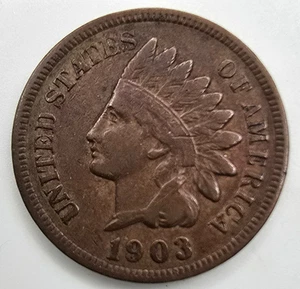 1903 Indian Cent VF Machine Doubled Reverse Penny Error IHC Type Coin Free Ship! - Picture 1 of 7