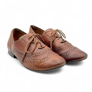 Zapatos Oxford Nurture Avvery Derby Punta de Ala Con Cordones Academia Mujeres 6 Cuero Marrón - Imagen 1 de 9
