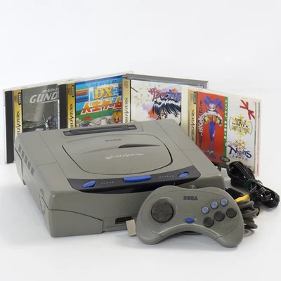 Sega Saturn Grey Console HST-3200 Tested System 4 Games NTSC-J BC40153524 - Image 1 of 4