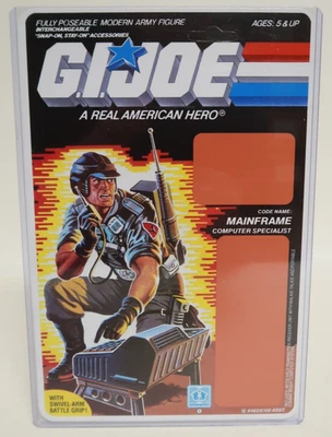 Mainframe Computer Specialist GI Joe Reproducción Cardback Figura Archivo Foto 1 de 4