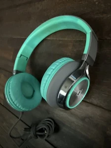 Artix Mint Green Foldable On-Ear Adjustable Wired Headphones - Picture 1 of 3