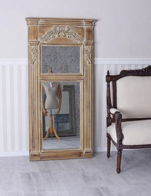 Géant Miroir Antique Mural Empire de Cheminée Biedermeier Faste Neuf - Photo 1/3