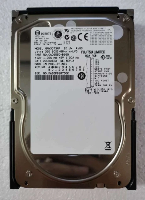 1pcs MAW3073NP 73G U320 10K RPM 68PIN SCSI Hard Disk - Image 1 of 1