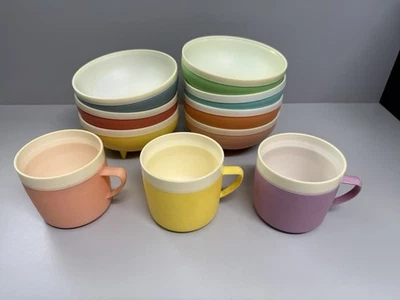 Bolero Therm-O-Ware 10pc Bowls Mugs MCM - Image 1 of 4