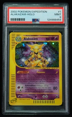 Alakazam 1/165 PSA 9 Mint Holo Pokemon Expedition Pokemon Card - Image 1 of 3