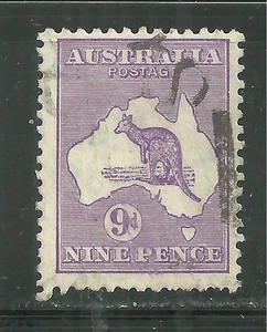 AUSTRALIA 122 USADO MAPA CANGURO EDICIÓN DE 1913-23 SCV 9.00 #1 - Imagen 1 de 1