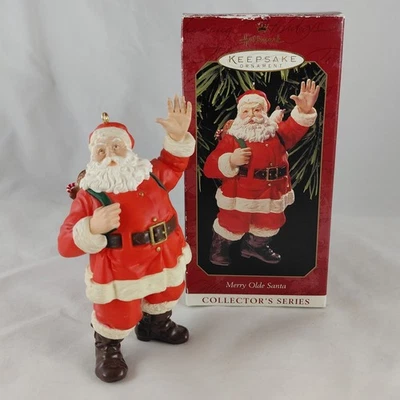 🎄Hallmark Keepsake Ornament 1999 Feliz Olde Santa Claus Árbol de Navidad Foto 1 de 4