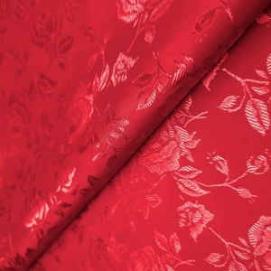 Tapicería de tela jacquard brocado rojo rosa real 58" por yarda - Imagen 1 de 6