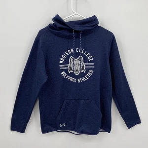 Under Armour Madison College Wolfpack NCAA Long Sleeve Hoodie Blue Size L Womens - Picture 1 of 9