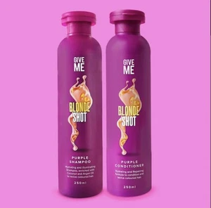 Give Me Cosmetics Blonde Shot Enhancing Toning Purple Shampoo &Conditioner 250ml - Picture 1 of 2