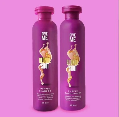 Give Me Cosmetics Blonde Shot Enhancing Toning Purple Shampoo &Conditioner 250ml