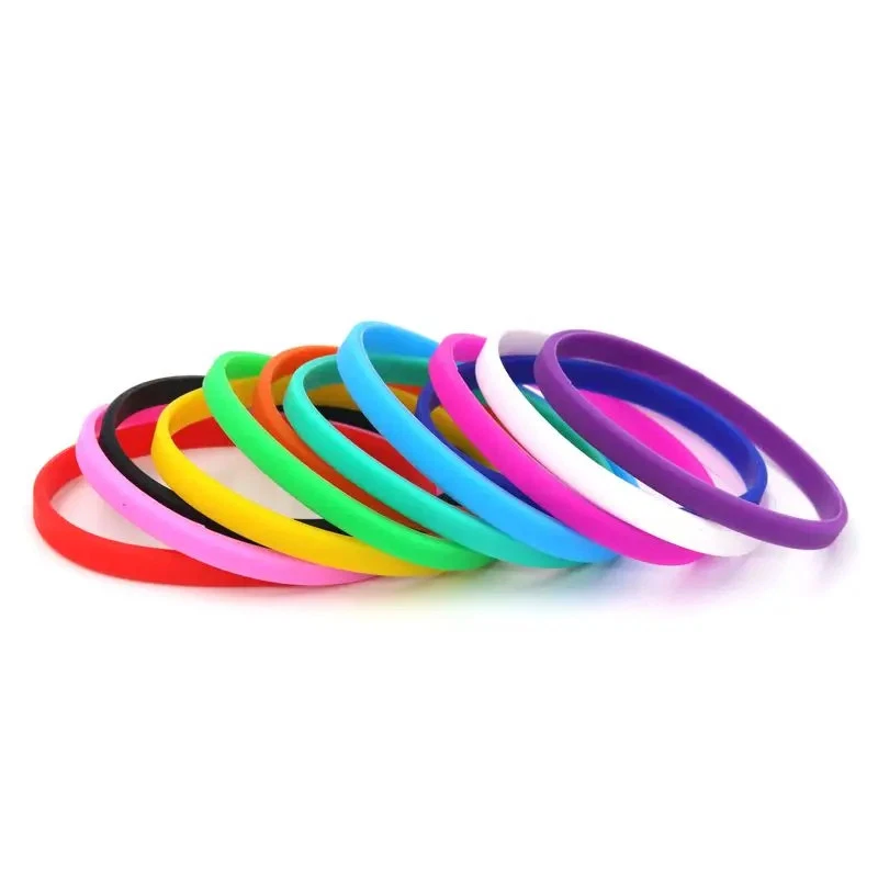 Pulseras pulseras de goma de silicona de 5 piezas para hombre color liso duraderas joyas para exteriores Foto 1 de 4