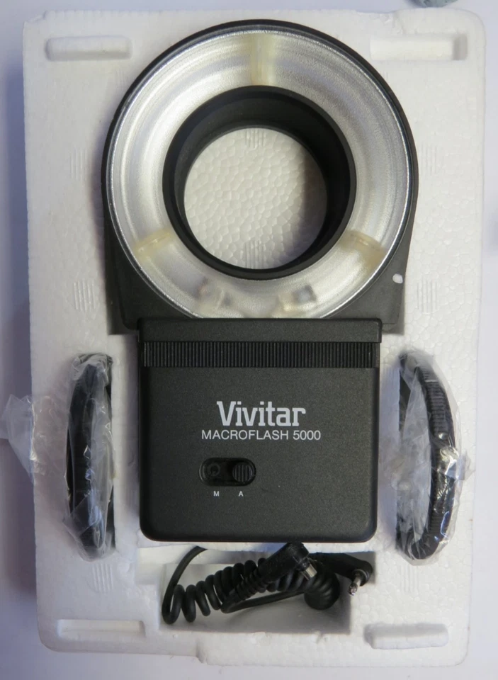 Vivitar Macroflash 5000 Ring Light/Macro Flash with BOX & Accessories VGC - Image 1 of 4