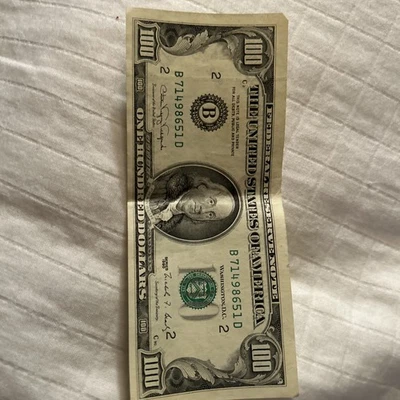 1990 One Hundred Dollar 100 Federal Reserve - Image 1 of 4