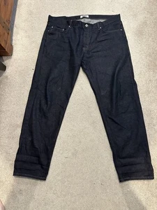 Naked And Famous Easy Guy Sea Island Cotton Selvedge Size 42 Umhemmed - Picture 1 of 4