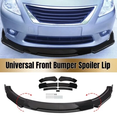 For Hyundai Sonata 6pcs Black Front Bumper Lip Spoiler Splitter Body Kit USA - Image 1 of 4