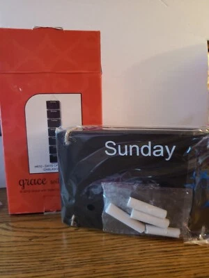 GRACE WITH STYLE Days of Week Chalkboard Memo Daily Meal Planner NEW Schedule - Image 1 of 2