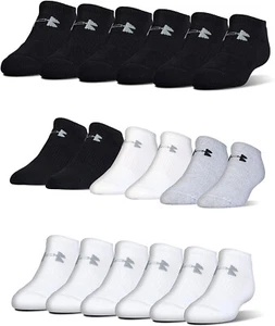 Under Armour Kids Training Cotton No Show Socks (6 Pairs) - Picture 1 of 7
