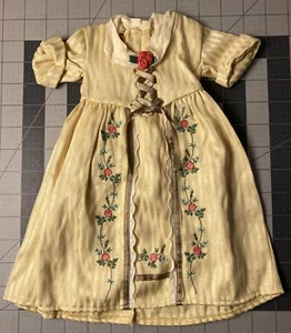 Vtg American Girl Felicity Doll Tea Lesson Gown Outfit Yellow Flower Dress Only - Picture 1 of 3
