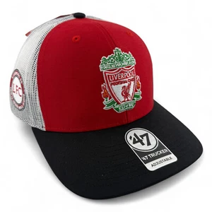 Cappello Berretto '47 Marca Liverpool LFC Premier League Trucker Maglia Snapback Regolabile - Foto 1 di 7
