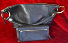 Kenneth Cole Purse and Wallet, Black Handbag Clutch Bag Gold Rings at Straps
