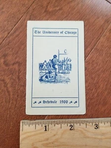 1900 University of Chicago Football Pocket Schedule – Big Ten Teams - Picture 1 of 3