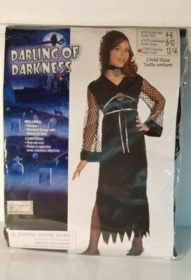 Niñas 4-6 Disfraz Halloween Darling Of Darkness Negro Diva Bruja  Foto 1 de 4