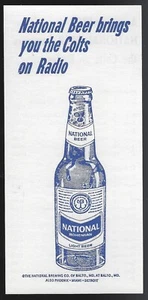 Programma tascabile 2 lati Baltimore Colts 1969 - Birra nazionale boema - Foto 1 di 2