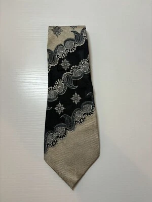 Everyday 男式领带棕色灰色蓝色佩斯利抽象 — 第 1/2 张图片