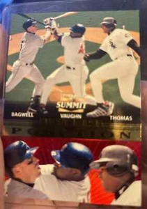 1996 Pinnacle Summit 1st Base #1 JEFF BAGWELL MO VAUGHN FRANK THOMAS #/1500 HOF - Picture 1 of 2