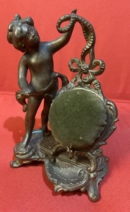 Antike französische antike Bronze Messing Engel Figur - Bild 1 von 9