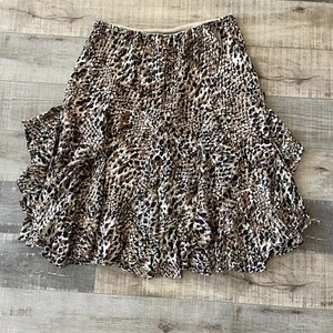 Lauren by Ralph Lauren Women Leopard Print Casual Skirt 0 Petite - Picture 1 of 10