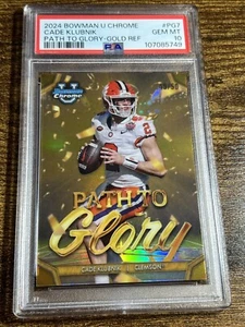 CADE KLUBNIK 2024 Bowman Chrome University Path to Glory Gold Refractor PSA 10 - Picture 1 of 2