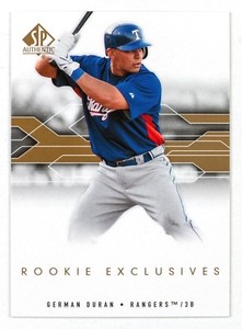German Duran #RE-GD (2008 UD SP Authentic) Rookie Exclusives 
