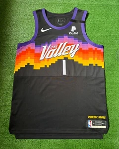 Authentic Devin Booker Phoenix Suns City NBA Finals Nike Vaporknit Jersey Sz 48 - Picture 1 of 12