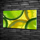 Tulup Glass Print Wall Art Image Picture 100x50cm - Lime and lemon