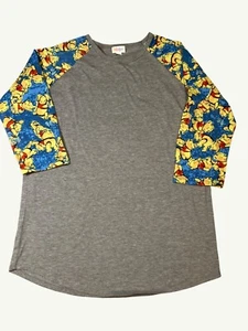 LuLaRoe Disney Winnie The Pooh 3/4 Sleeve Raglan Top XL - Picture 1 of 12