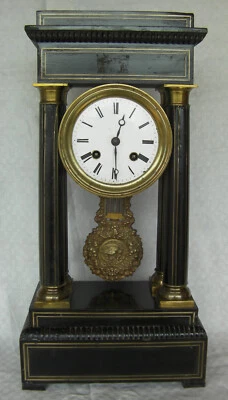 Pendule portique XIXème Restauration clock uhr orologio - Photo 1/4