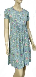 Nina Piccalino Vintage Kleid Babydoll Prairie Rayon Moos Krepp M L 12 - Bild 1 von 6
