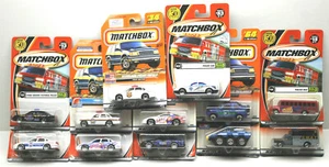 12pc 1990s Matchbox Diecast Vehicles Police Cars+Emergency+Rescue Trucks NOC     - Picture 1 of 5