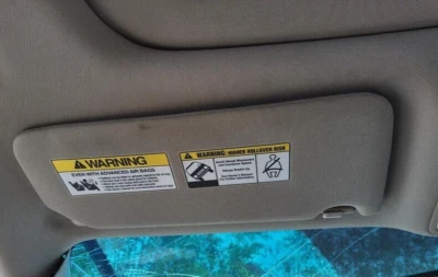 2013-2019 Acura RDX Driver Left Sun Visor Illuminated Gray Foto 1 de 4