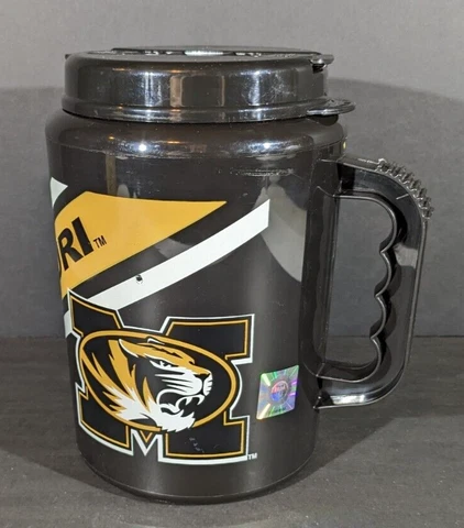 JUMBO Missouri Tigers 64oz Giant Insulated Mug with Straw and Lid BETRAS USA Cover
