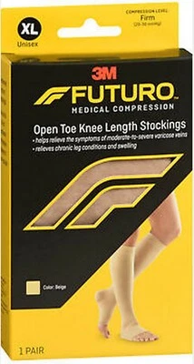 Futuro 71051EN Open TOE Knee Highs Firm 20-30 mmHg  XL ( 1 PAIR ) - Image 1 of 2