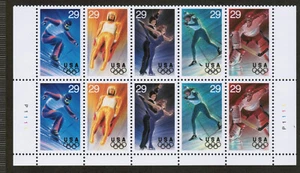 US USA Sc# 2811a MNH FVF PL# BLOCK of 10 Winter Olympics Skiing Skating Bobsled - Picture 1 of 1