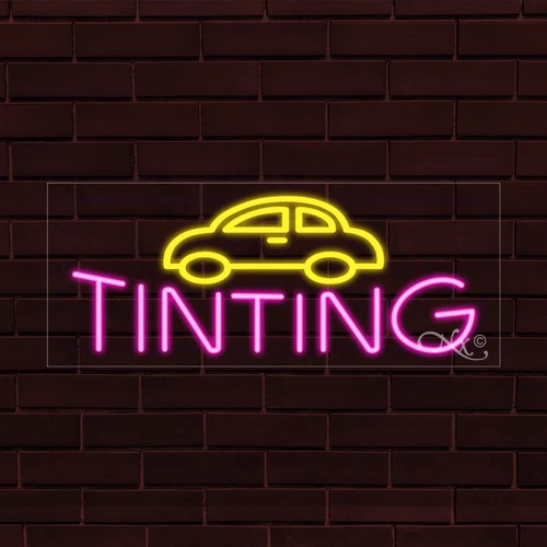 NEW "TINTING" w/AUTO LOGO 30x12x1 INCH LED FLEX WINDOW/WALL INDOOR SIGN 30445 - Image 1 of 1