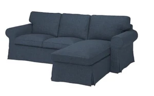 Ikea EKTORP Bezug für 3-Sitzer Sofa, mit Chaiselongue Kilanda dunkelblau, 70565793 - Bild 1 von 2