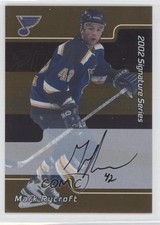 2001-02 ITG Be A Player Signature Series Gold Mark Rycroft #246 Rookie Auto RC