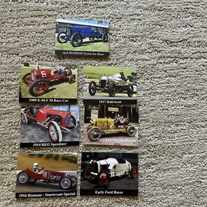 RAGTIME RACERS 7 KARTEN SET VINTAGE Race CARS REO Speedster Ford Hudson Romano - Bild 1 von 8